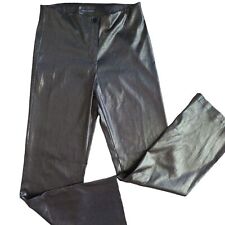 Pantalones metálicos de oro negro Selections vintage con botón M con cremallera pierna recta, usado segunda mano  Embacar hacia Argentina