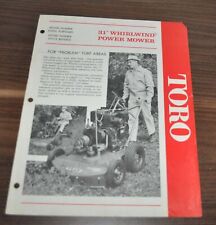 Toro 31 Whirlwind Power Mower Specyfikacja Broszura Broszura Broszura na sprzedaż  PL