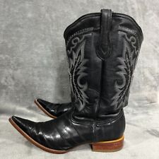 Usado, Carreta Boots Inc pele de enguia preta ocidental cowboy pontiaguda feita no México tamanho 11 comprar usado  Enviando para Brazil