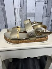Dune Gold & Cork Leather Sandals U.K. Size 4, used for sale  Shipping to South Africa