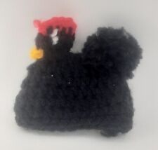 Capa de ovo de galinha preta de Páscoa feita à mão malha crochê decoração vintage de férias, usado comprar usado  Enviando para Brazil