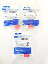 Cat5e Modular Jack RJ45 Beldon AX101312 KeyConnect Style Red/Pink QUANTITY OF 3 for sale  Shipping to South Africa