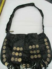 Handbag Ladies black Suede/Fabric/Studs beautiful handbag. for sale  BIRMINGHAM