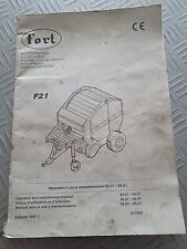 FORT F 21 copia Catalogo  Pressa Rotopressa manuale uso e manutenzione ediz 1997 usato  Ariano Irpino