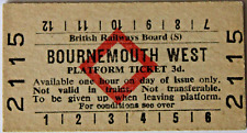 B.r.b. platform ticket. for sale  BOURNEMOUTH