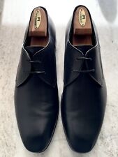 Sapato social Salvatore Ferragamo 2 ilhós Gibson preto couro de bezerro Oxfords com cadarço 11, usado comprar usado  Enviando para Brazil