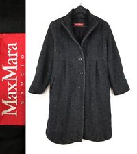 Casaco de lã feminino Max Mara STUDIO cinza ITÁLIA tamanho Reino Unido 12 EUA 10 It 44 comprar usado  Enviando para Brazil