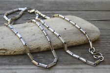 Vintage Sterling Silver Traditional Thai Baht Bar Chain Necklace 20" 14.8 grams for sale  San Anselmo