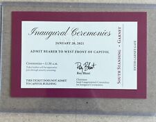 2021 President Joe Biden Inauguration Ticket Garnet 2020 South Maroon for sale  Shipping to South Africa
