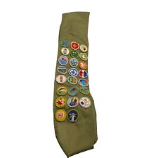 Used, Vintage Boy Scouts BSA Green Sash with 23 Merit Rare Badges for sale  Shipping to South Africa