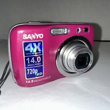 Sanyo S1414 digital camera 14.0MP Pink Tested Works See Pics for sale  Shipping to South Africa