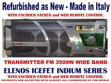 Usado, Transmissor estéreo Broadcast Prof 3500w 3.5Kw ELENOS FM banda larga 88/108 MHz SLIM comprar usado  Enviando para Brazil