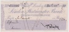 Cheque assinado por Alfred, Lord Tennyson - Poeta inglês comprar usado  Enviando para Brazil