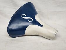 Vintage Schwinn "S" Blue And White Bicycle Seat Saddle Clean Nice Original  for sale  Shipping to South Africa