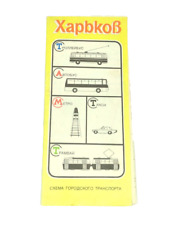 Esquema de transporte da cidade de Kharkov da URSS bonde ônibus bonde metrô vintage raro comprar usado  Enviando para Brazil