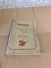 Triumph instruction manual for sale  WICKFORD