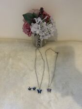 Butterfly necklaces earring for sale  BASILDON
