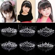 Tiara coroa cabelo formatura strass cristal princesa noiva casamento Reino Unido, usado comprar usado  Enviando para Brazil