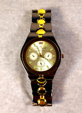 Charles Raymond Two Tone Quartz Analog Men's Watch Chronograph Look Runs Great for sale  Shipping to South Africa