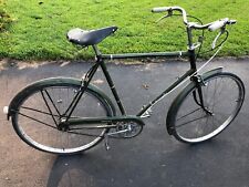 Locking Fork Green Raleigh Superbe men's 3-speed bicycle with Brookes B72 saddle for sale  Derwood