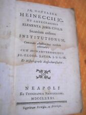 1785 gottlieb heineccii usato  Napoli
