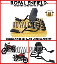 Royal Enfield "LUGGAGE REAR RACK WITH BACKREST" For Interceptor 650 & GT 650 for sale  Shipping to South Africa