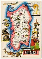 Sardegna cartolina cartina usato  Isola Vicentina