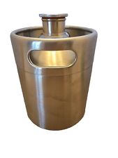 Usado, Mini barril de aço inoxidável recarregável para artesanato. Tampa de rosca, 2 litros.  comprar usado  Enviando para Brazil