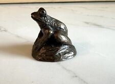 "Figura de rana en miniatura vintage de la Edad de bronce hecha a mano Escocia mini 1,5", usado segunda mano  Embacar hacia Argentina