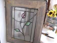 framed leaded glass window for sale  Medina