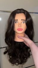 Brown curly wig for sale  ERITH