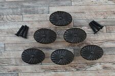 6 peças vintage ferro fundido espiral gaveta armário porta puxa maçanetas puxadores cozinha decoração comprar usado  Enviando para Brazil