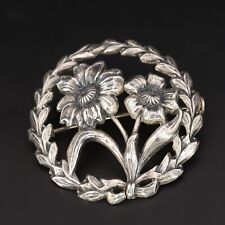 brooch pin wreath sterling for sale  USA