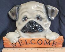 Ceramic pug welcome for sale  Belvidere