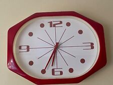 Wall clock red for sale  KING'S LYNN