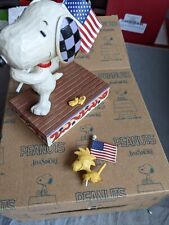 Jim Shore Glory March - Snoopy & Woodstock with Flags 6007960 Peanuts for sale  Olalla