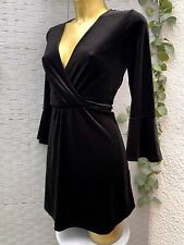pequeno vestido preto veludo elástico h festa noite curto tamanho 10 comprar usado  Enviando para Brazil