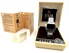 Usado, 1970's Ultra Raro ELGIN Relógio Masculino de Aço Inoxidável LED Estado Sólido CAIXA PAPÉIS ESTADO PERFEITO comprar usado  Enviando para Brazil