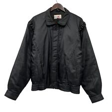 Style Auto Racing Men's Motorcycle Jacket Padded Leather Trim Zip Button Front L for sale  Shipping to South Africa