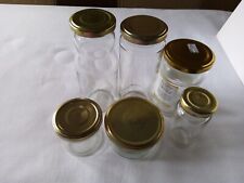 Glass jars golden for sale  LONDON