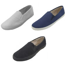 Mens Canvas Loafers Sneakers Slip On Fashion Twin Gore Boat Deck Shoes Size:6-13 myynnissä  Leverans till Finland