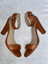 J. Crew Italy Womens Orange Leather Block Heel Ankle Strap Sandals Size Sz 7 Med comprar usado  Enviando para Brazil