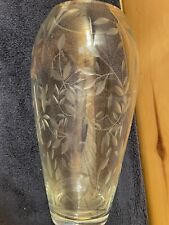 Glass vase etched for sale  Audubon