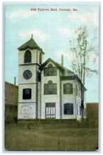 1914 Odd Fellows Hall Building Reloj Torre Dirt Road Cornish Maine ME Postal segunda mano  Embacar hacia Argentina