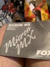 Fox micron insuctions for sale  MAIDSTONE