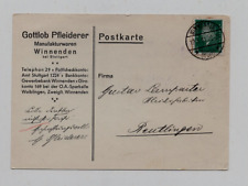 Winnenden 1931 firmenpostkarte gebraucht kaufen  Alexandersfeld