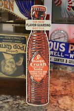 ORANGE CRUSH SODA POP FLAVOR GUARDING BOTTLE  EMBOSSED METAL SIGN COKE GAS OIL  for sale  Shipping to South Africa