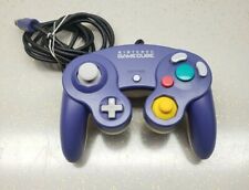 Controle oficial Nintendo GameCube roxo índigo e parte traseira clara bom e limpo comprar usado  Enviando para Brazil