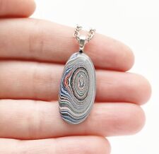 Used, FORDITE NECKLACE Made In USA! Detroit Agate Jewelry Paint Cabochon Pendant for sale  Shipping to South Africa