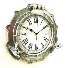 Reloj de pared náutico vintage de aluminio de 15" ojo de buey para el hogar ~ artículo de regalo de decoración de oficina. segunda mano  Embacar hacia Argentina